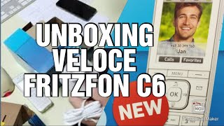 Unboxing veloce del FritzFon C6 collegato al mio FritzBox 5530 preso col Voucher Mise Tiscali [upl. by Ocinom]