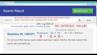 An Out of the Money Option Contract Time Value Would Equal Premium Series 7 Exam Prep [upl. by Maggy801]