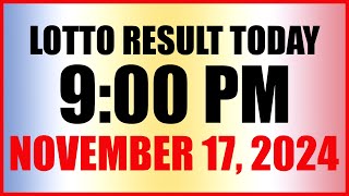 Lotto Result Today 9pm Draw November 17 2024 Swertres Ez2 Pcso [upl. by Nylkaj938]