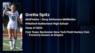 Greta Spitz Field Hockey Highlight Film [upl. by Nonnaihr226]