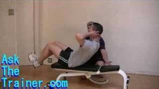 Bench Crunches  Difficult Ab Crunch  Abdominal Exercise [upl. by Namsu]