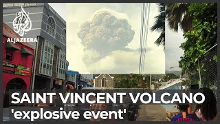 St Vincent volcano New ‘explosive event’ causes power cuts [upl. by Sinegra]