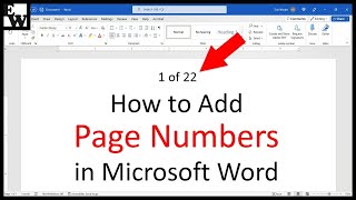 How to Add Page Numbers in Microsoft Word [upl. by Wichern]