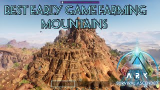 Best early game metal obsidian and crystal mountains on scorched earth in ark survival ascended [upl. by Aihsaei]