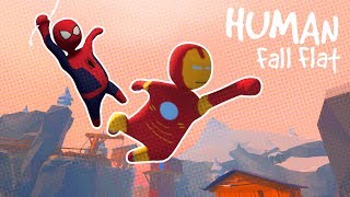 WE MADE IT TO THE CASTLE Featuring Spiderman Ironman and Sam Tabor HUMAN FALL FLAT [upl. by Ib]