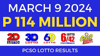 Lotto Result March 9 2024 9pm PCSO [upl. by Noda]