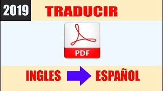 Como traducir un PDF de ingles a español  Sin Programas 2019 [upl. by Steady14]