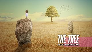 Photoshop Manipulation Tutorial Compositing  The Tree [upl. by Nylad]