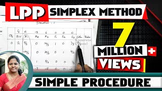 LPP usingSIMPLEX METHODsimple Steps with solved problemin Operations Researchby kauserwise [upl. by Adrea193]