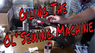 Oiling The Chinese Hand Crank Sewing Machine [upl. by Sira875]