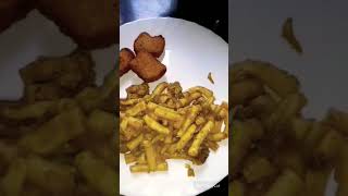 Pâtes au Poulet🍝 pâtes poulet frites nuggets trending shorts youtube pasta [upl. by Attehcnoc]