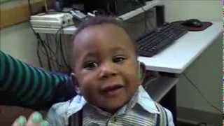 6 Month Old Baby Jaylen Hears with Hearing Aids for the First Time [upl. by Amsirahc]