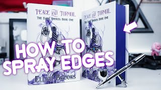 How To Spray Book Edges DIY [upl. by Nauqyt]