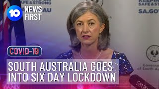 South Australia Goes Into Six Day COVID19 Lockdown  10 News First [upl. by Winthrop]