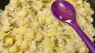 Arroz con PAPAS  Rice with POTATOES  Comida con 100 de energia Natural [upl. by Ynnor]