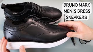 Bruno Marc  Mens MaxFlex Dress Sneakers  Unboxing amp Review [upl. by Yanetruoc]