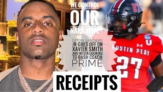 Deion Sanders Jr GOES OFF On Xavier Smith And Media Trying To Bash Coach Prime “RECIEPTS” [upl. by Valery]