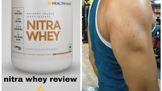 Healthfarm Nitra Whey protein Review 💪🔥 best whey protein under 2500 protein review [upl. by Sucitivel720]