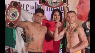 Vaquero Navarrete vs Denys Berinchyk 🥊🥊 pesaje oficial  Official weighin [upl. by Aloise]