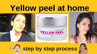 Yellow peel at Home step by step process  Before amp after results sizzlingsumi551 [upl. by Haerdna72]