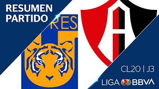 Resumen y Goles  Tigres vs Atlas  Jornada 3  CL 2020  Liga BBVA MX [upl. by Selbbep]