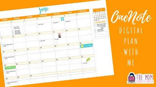 How to Set Up A Calendar Planner In OneNote  June Digital Plan With Me  Mom Behind the Computer [upl. by Puritan]