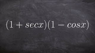 How to multiply two binomials with trigonometric functions to simplify an expression [upl. by Landing983]