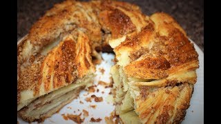 Pecan Filled Danish from Scratch Danoise garnie de Noix de Pécans de A à Z عجينة مورقة محشوة [upl. by Sibbie]