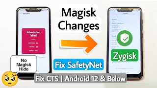 Magisk latest update  Android SafetyNet ByPass amp CTS Profile False Fix  Zygisk  NO Magisk Hide [upl. by Nairahcaz]