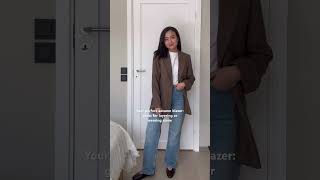 Fall 2024 outfit wool blazer ootd shorts [upl. by Sissie]