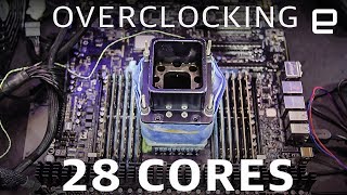 Overclocking a 28core CPU at Computex 2019 [upl. by Lamhaj]