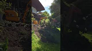 Wie sollen wir den Baum umpflanzen🏡baum baumumpflanzen haus terasse traktor newholland [upl. by Serolod]