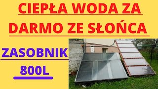 Grzanie wody słońcem za darmo CWU Kolektor słoneczny z grzejników domowej roboty [upl. by Simpkins896]