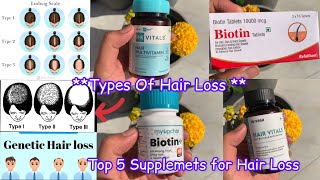 Hair Loss  Best Supplements For Hair Growth And Thickness In India  myupchar biotin [upl. by Acirret318]