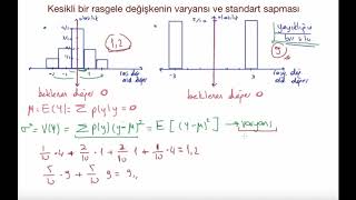 18 Olasılık  Kesikli bir rasgele değişkenin varyansı ve standart sapması [upl. by Yerocal]