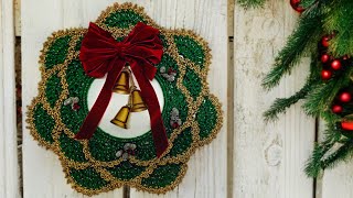 Crochet Christmas Wreath Tutorial or For Any Occasion Customizable 🎄⭐ [upl. by Dallis]