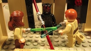 Lego Star Wars Obi Wan Kenobi and Qui Gon Jinn vs Darth Maul [upl. by Yenal]