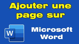 Comment ajouter une nouvelle page sur Word [upl. by Etnom]