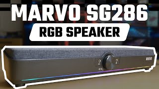 £20 RGB SOUNDBAR MARVO SG286 RGB GAMING BLUETOOTH SPEAKER [upl. by Ytirahc]