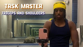 TASK MASTER TRICEP AND SHOULDER WORKOUT [upl. by Naujet326]