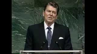 President Ronald Reagan on an quotAlien Threatquot at the United Nations [upl. by Odlavso606]