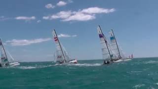 Nacra 17 bearaway strong wind EC14 in France [upl. by Gilpin]