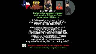 Dallas Officer Arrested For Theft Including Weapons viral shorts shortsfeed news fyp short [upl. by Patty916]