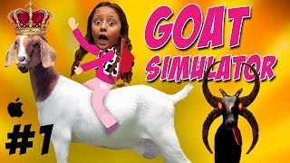 Lets Play Goat Simulator HA HA HA HA HA HA  Lex gets Evil amp Queen Goats Part 1  IPAD [upl. by Akim]