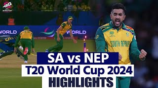 T20 World Cup SA vs NEP 2024 Highlights South Africa vs Nepal 31st T20 World Cup Highlights [upl. by Corsetti]