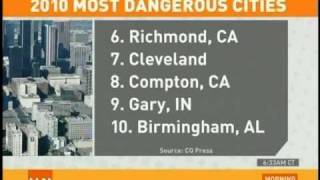 2010s Top 10 Most Dangerous Cities In The US 112210 [upl. by Erde]