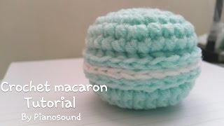 Amigurumi Crochet Macaron Tutorial by pianosound [upl. by Ynaffi]