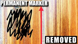 How to Remove PERMANENT MARKER from Wooden Furniture [upl. by Grantham]