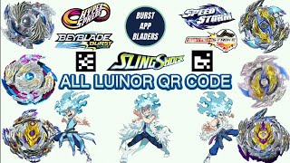 All LUINOR Qr Code  Beyblade Burst Surge App [upl. by Yelnek]