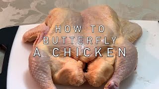 How to Spatchcock or Butterfly a Chicken with a knife [upl. by Tamah]